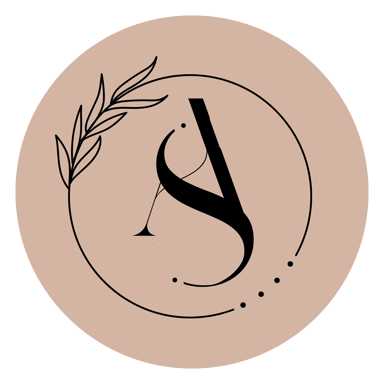 Logo Alliance Spirituelle rond noir et beige