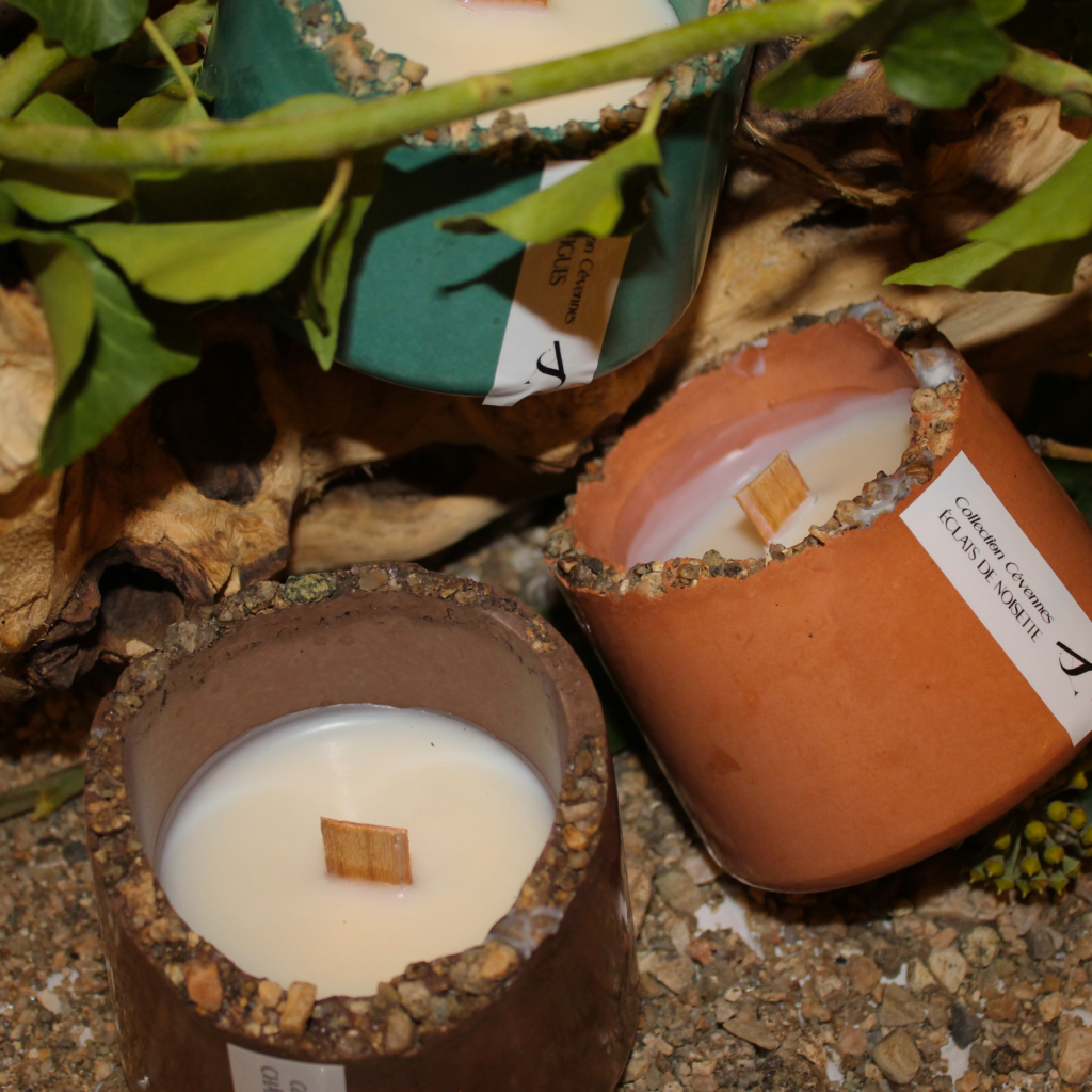 3 bougies de la collection Cévennes