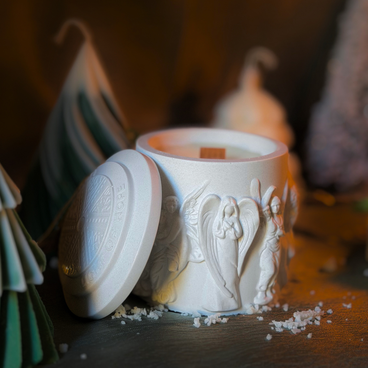 Bougie pot ange