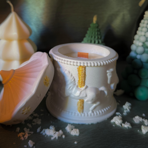 Bougie pot carrousel